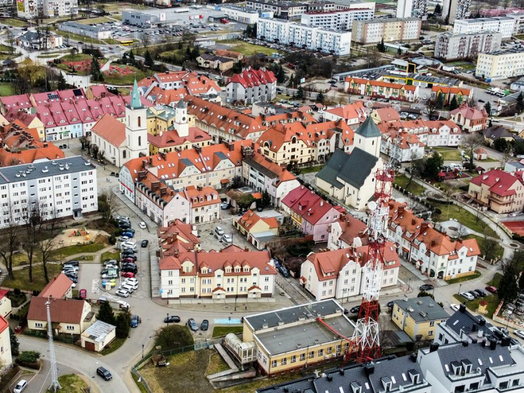 Piękny rynek w Polkowicach z lotu ptaka. Musicie to zobaczyć! [ZDJĘCIA]