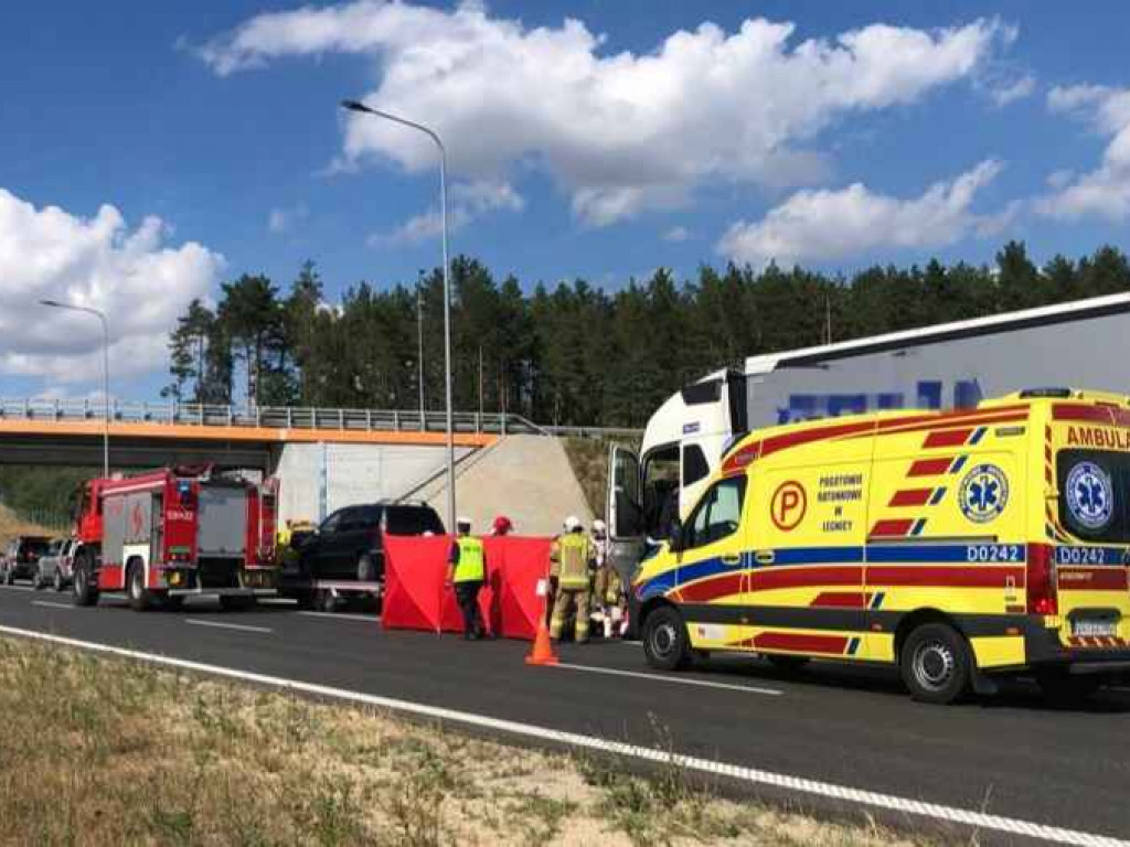 Walczą o życie kierowcy! Nagle zjechał z drogi