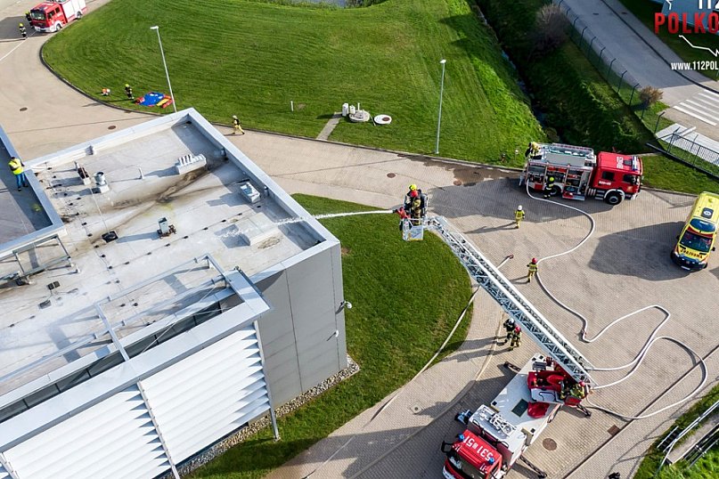 Pożar, wypadek... Strażacy ćwiczyli w CCC [Zdjęcia]